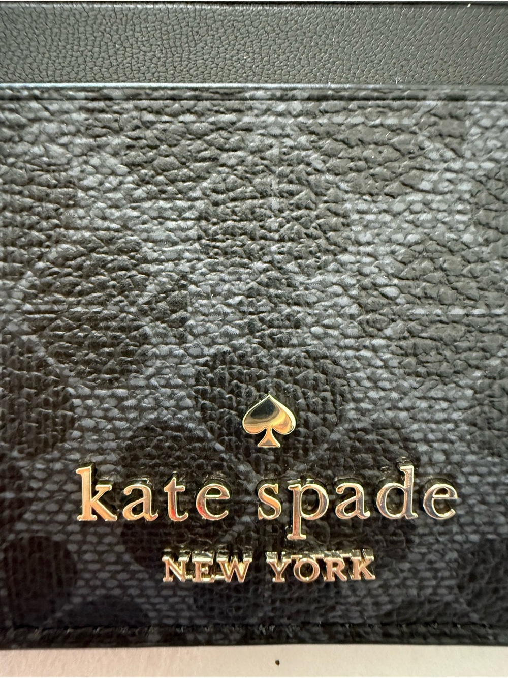 kate spade Black Logo-Print Card Holder
